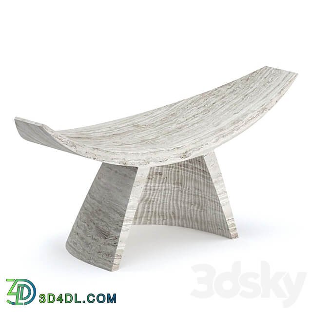 Partera travertine stool