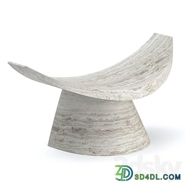 Partera travertine stool