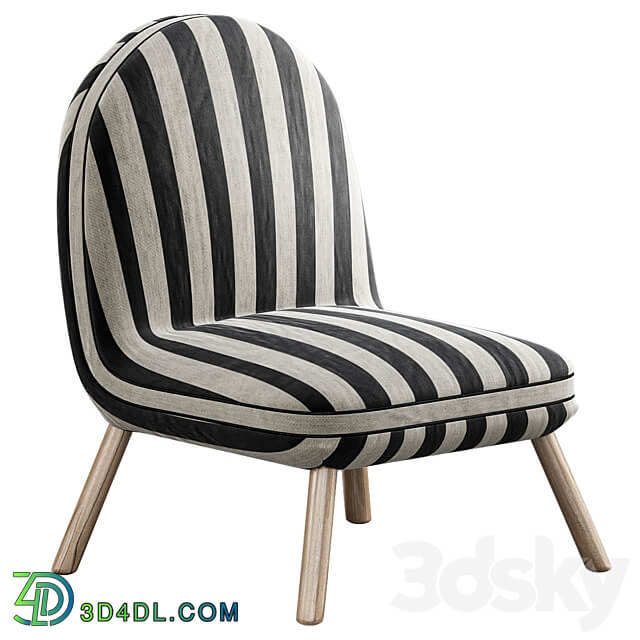 Armchair Upholstered fabric fantasia