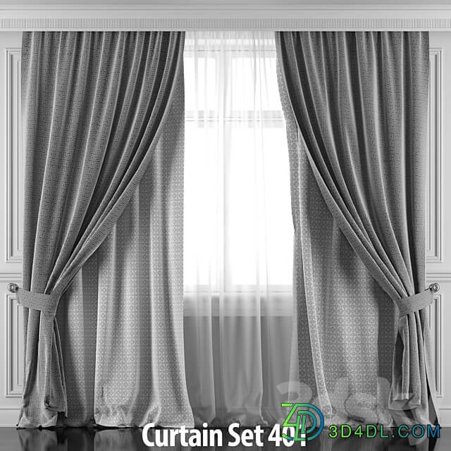 Curtains with window and moldings 396 401