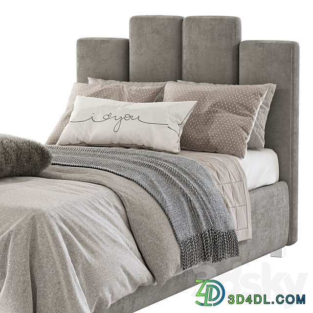 Bed with a soft headboard 10