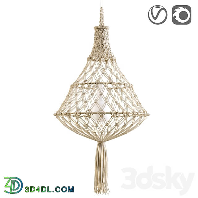 Pendant light Macrame lampshade INDILA