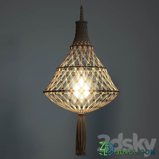 Pendant light Macrame lampshade INDILA