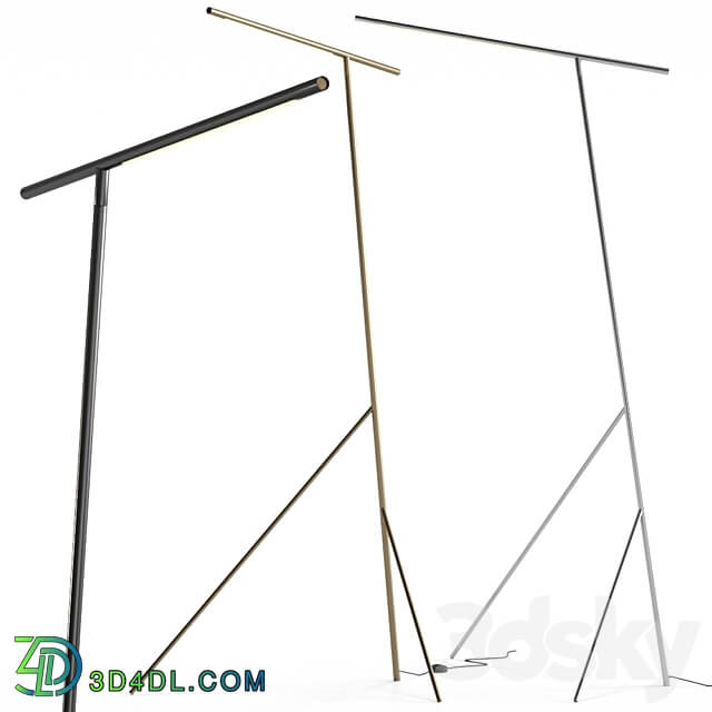 Mattia Floor lamp Steel Brass by Serax