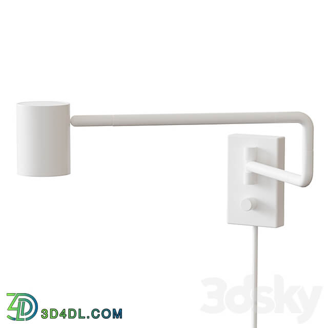 NYMÅNE NIMONE Wall lamp with swivel stand white