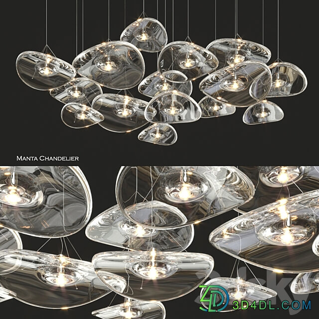 Pendant light Adjustable Terzani Manta Light Collection