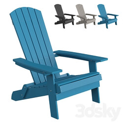 Outdoor garden Adirondack Chair Charlestown All Weather Flash Furniture JJ C14505 3D Models 