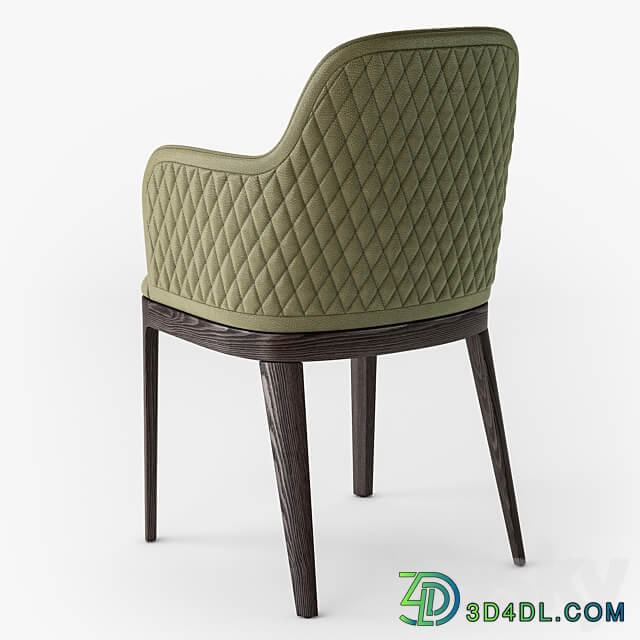 Margot quilted wood armchair
