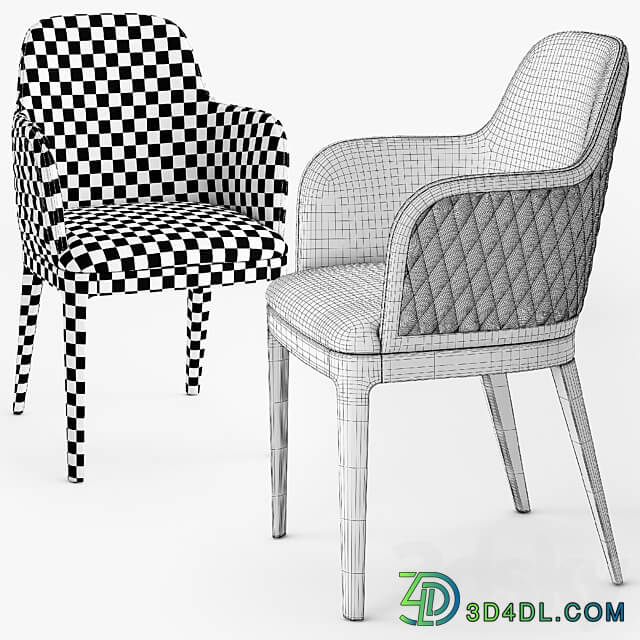 Margot quilted wood armchair