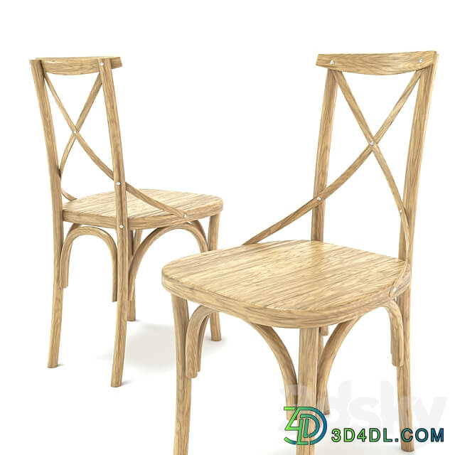 Table Chair ODGER Table and 6 Teak Cross Back Dining Chair