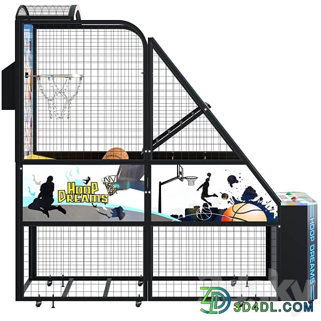 Hoop Dreams Basketball Game Machine. Ball 3D Models