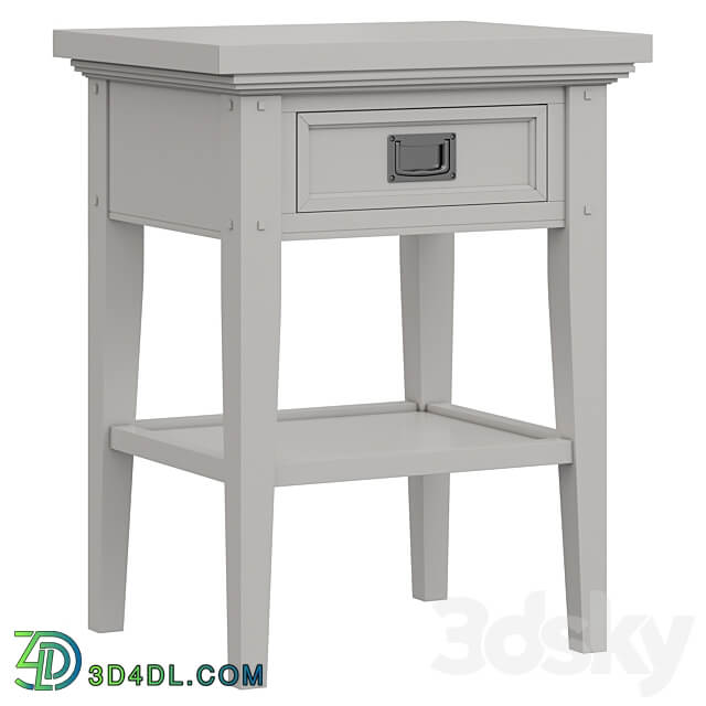 Sideboard Chest of drawer Dantone Home Bedside table Oxford with 1 drawer white