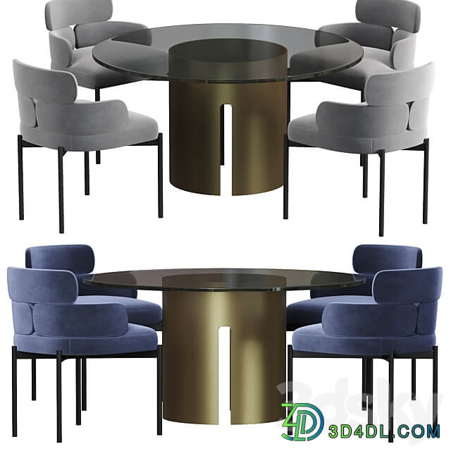 Meridiani Sylvie dining table Table Chair 3D Models 3DSKY