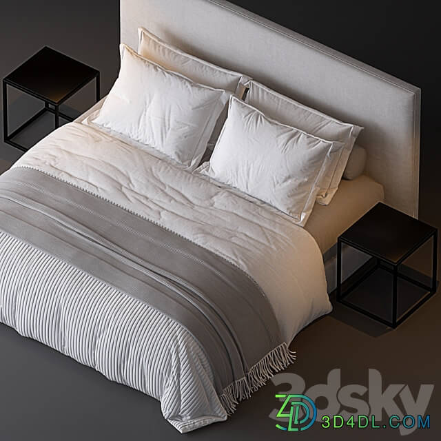 Bed Sullivan fabric platform bed