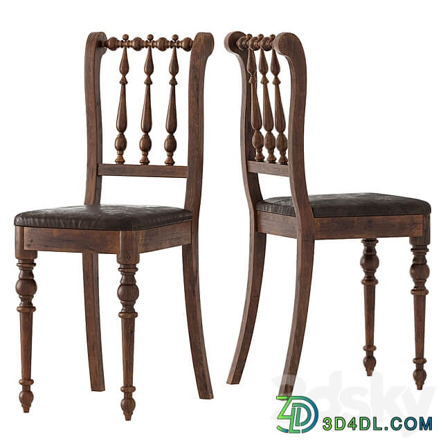 Rustic dining table chair Table Chair 3D Models 3DSKY