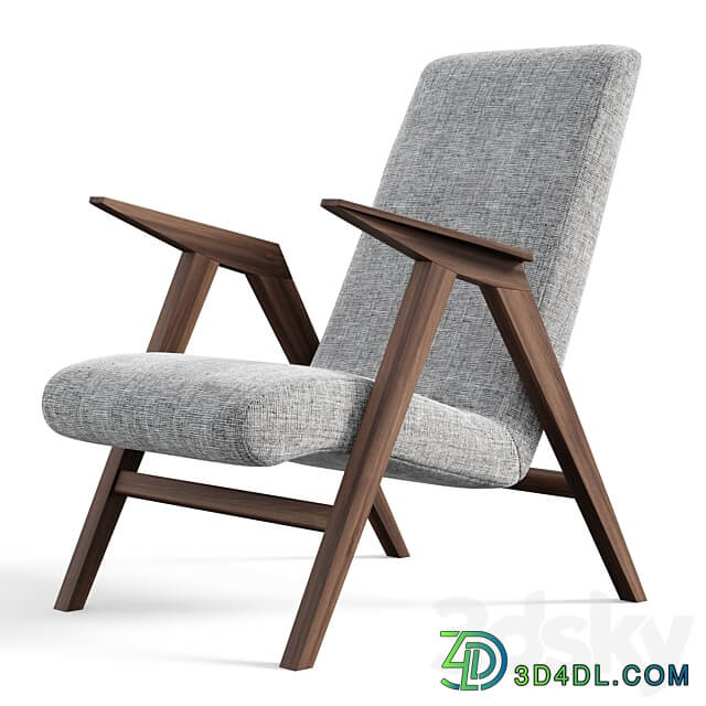 Bora wide armchair 3D Models 3DSKY