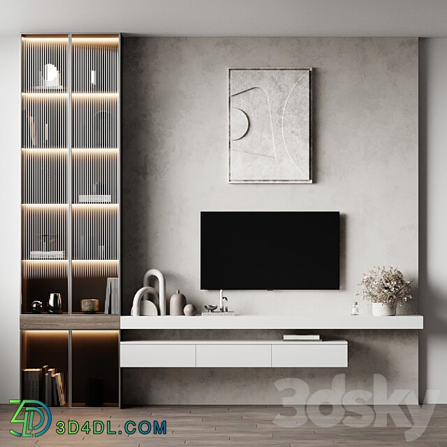 TV Wall 2 3D Models 3DSKY