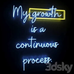 Neon Text 03 Growth Technical lighting 3D Models 3DSKY 