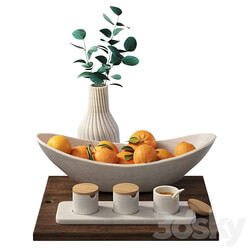 Decorative set for the kitchen with oranges 3D Models 3DSKY 