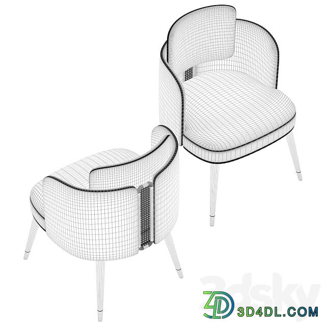 Dining Chair Bond Mezzo Collection 3D Models 3DSKY