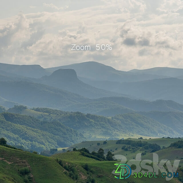 Mountain village. Panorama 35k 3D Models 3DSKY