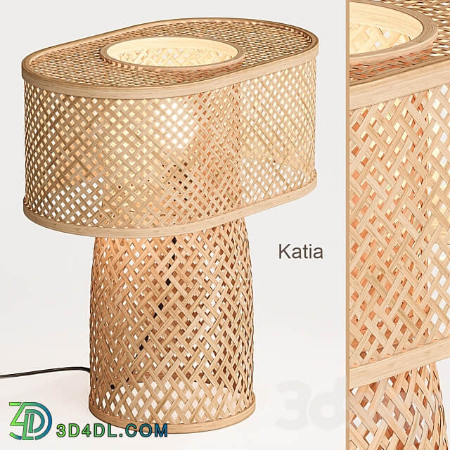 Katia bamboo table lamp La Redoute 3D Models 3DSKY