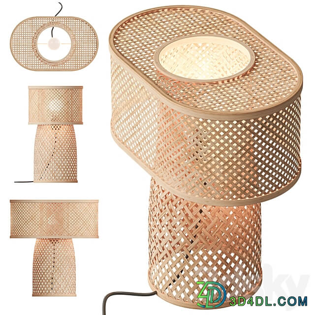 Katia bamboo table lamp La Redoute 3D Models 3DSKY