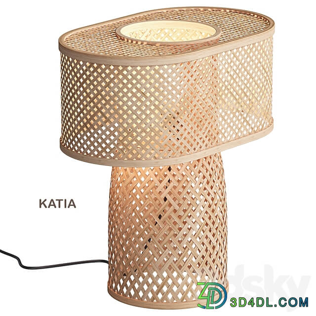 Katia bamboo table lamp La Redoute 3D Models 3DSKY