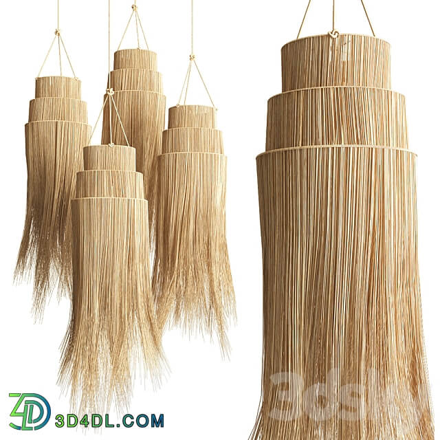 Anisha 3 Tier Alang Pendant Pendant light 3D Models 3DSKY