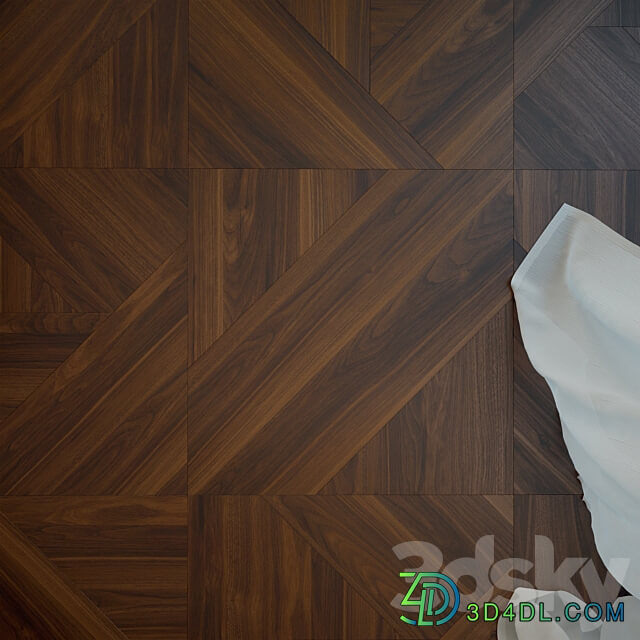 Tribeca Flat Modern Geometric Modular Flooring Wood 3D Models 3DSKY