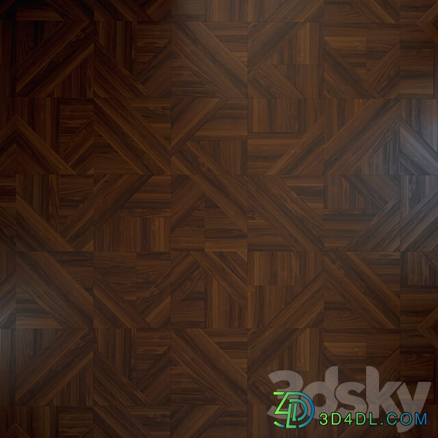 Tribeca Flat Modern Geometric Modular Flooring Wood 3D Models 3DSKY