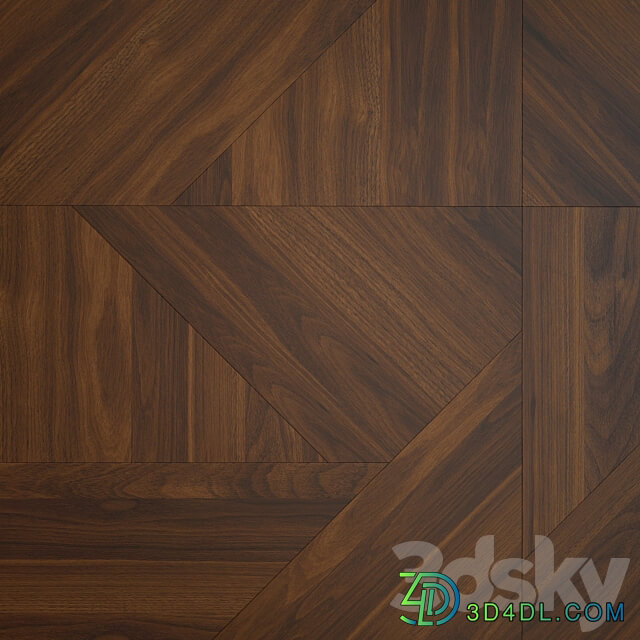 Tribeca Flat Modern Geometric Modular Flooring Wood 3D Models 3DSKY