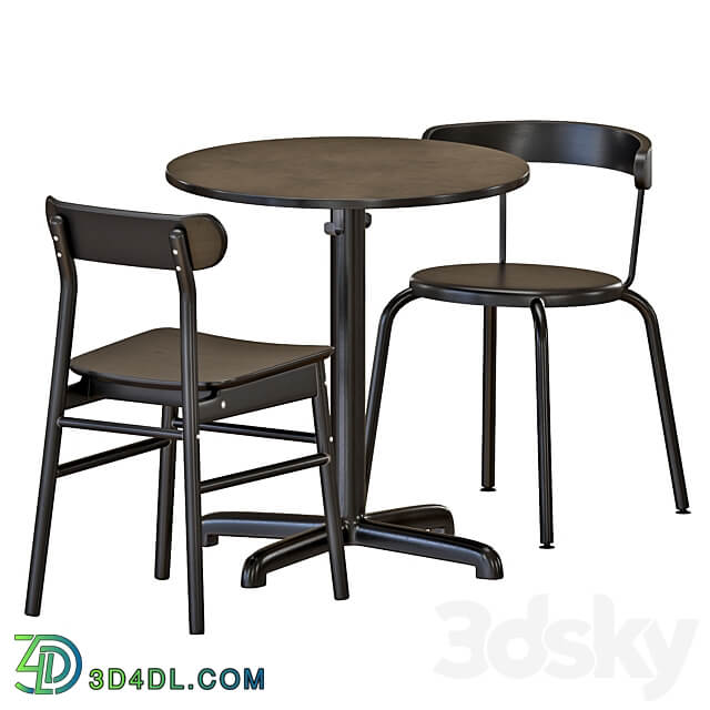 IKEA STENSELE Table and Chairs Table Chair 3D Models 3DSKY