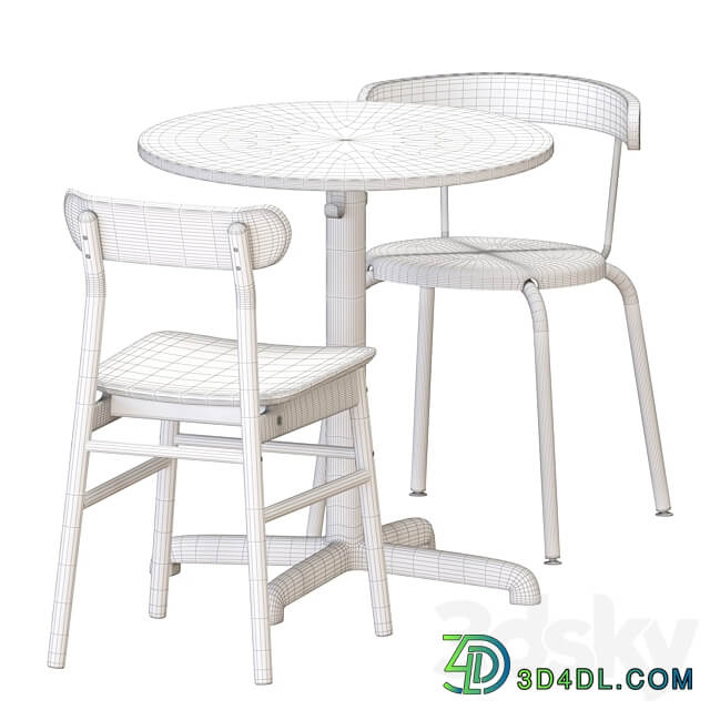 IKEA STENSELE Table and Chairs Table Chair 3D Models 3DSKY