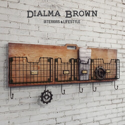 Hanger magazine rack Dialma Brown DB003637 3D Models 