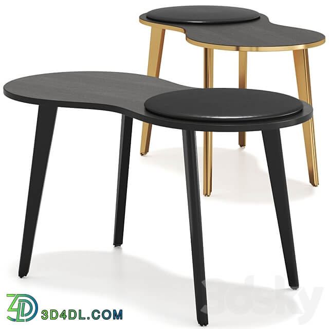 Living Divani Imago Wooden Stool Coffee Table 3D Models 3DSKY