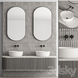 Bathroom Set Concrete Wall Set 27 3D Models 3DSKY 