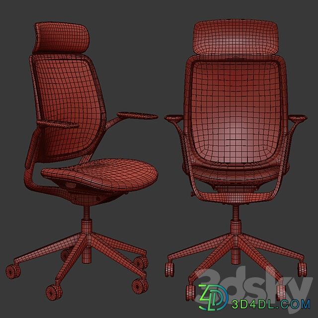 OrangeBox Office Chair Eva 3D Models 3DSKY