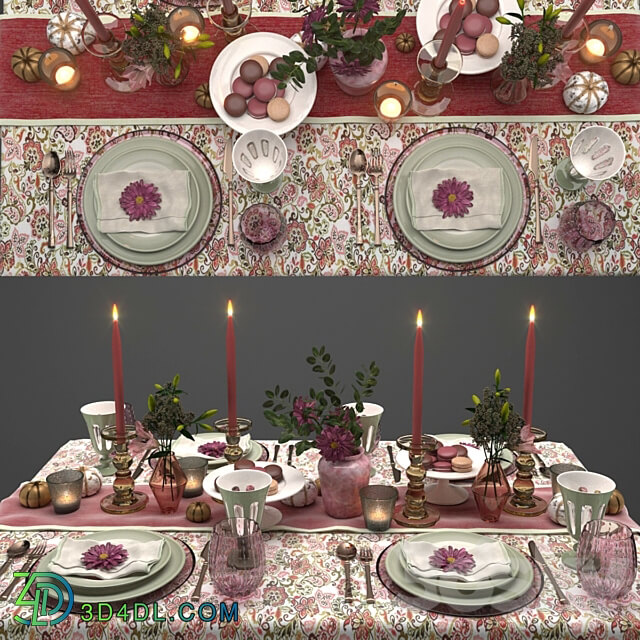 Table setting 002 3D Models 3DSKY