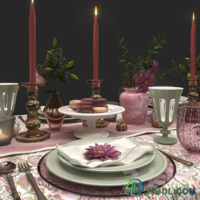 Table setting 002 3D Models 3DSKY