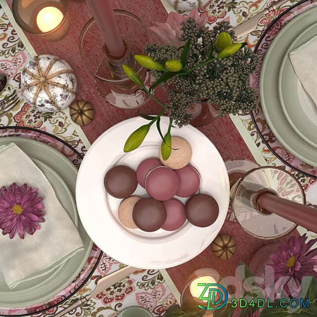 Table setting 002 3D Models 3DSKY