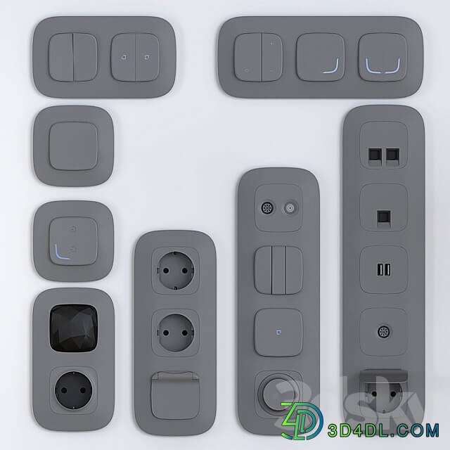 Sockets and switches Legrand Valena Allure Miscellaneous 3D Models 3DSKY