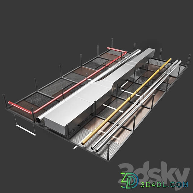 Industrial ceiling 3D Models 3DSKY