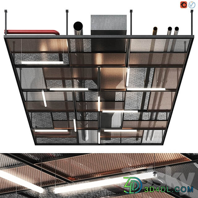 Industrial ceiling 3D Models 3DSKY