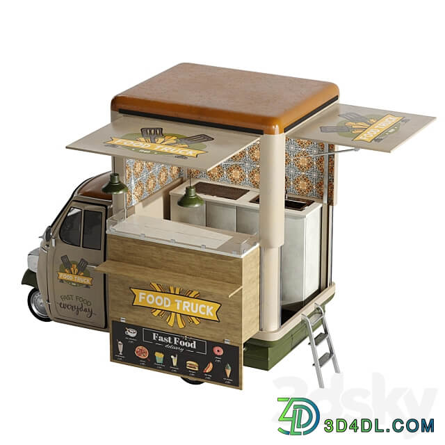Foodtruck set 3 3D Models 3DSKY