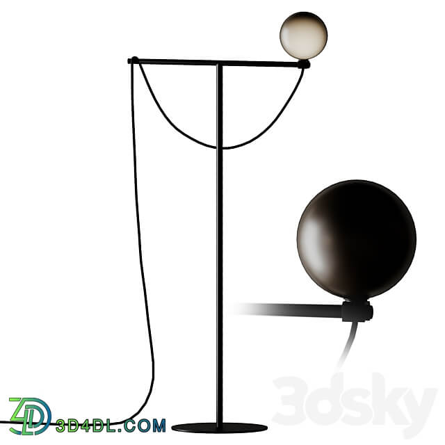 Handvärk Globe Floor Lamp Black 3D Models 3DSKY