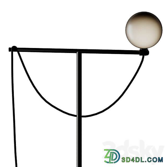 Handvärk Globe Floor Lamp Black 3D Models 3DSKY