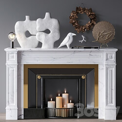 Decorative set with fireplace 3D Models 3DSKY 