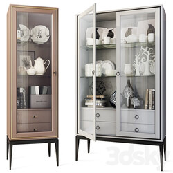 Wardrobe two door one door showcase Prato. Cabinet showcase by ArtMax Wardrobe Display cabinets 3D Models 3DSKY 