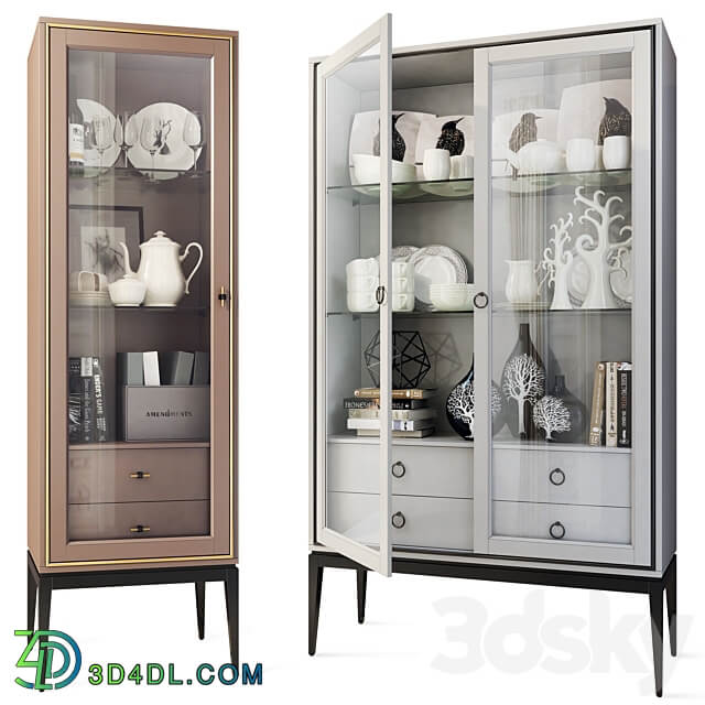 Wardrobe two door one door showcase Prato. Cabinet showcase by ArtMax Wardrobe Display cabinets 3D Models 3DSKY